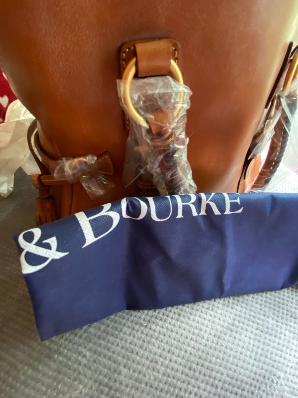 NWT Dooney & Bourke Leather Domed Buckle Satchel - Picture 8 of 10